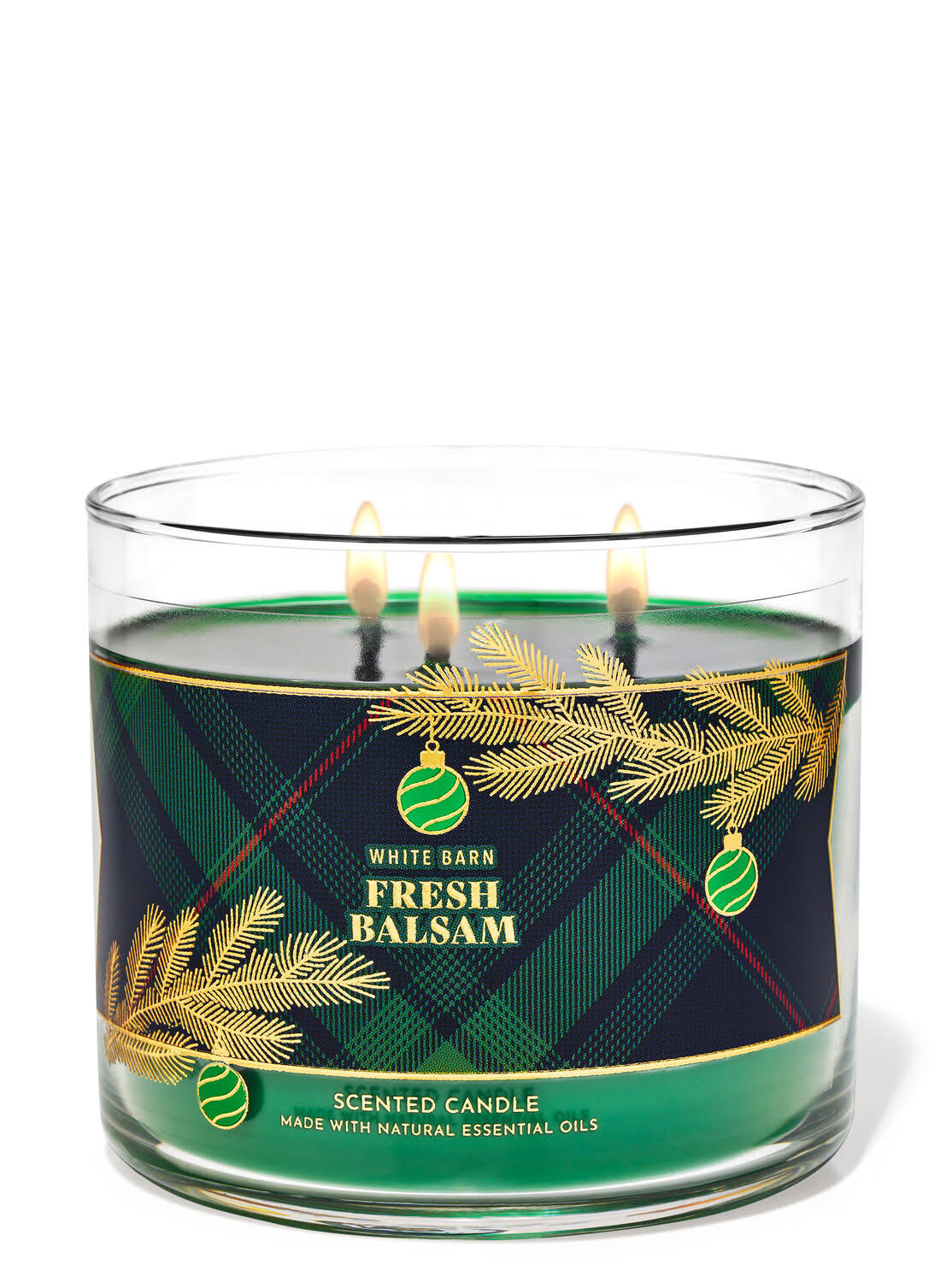 5c177cb45d6c220c86c560c46fa7ab9e3ed863fe5ed051a7b93301c85d50e27d.jpg Bath & Body Works Accents | Fresh Balsam 3-Wick Candle Nwt | Color: Gold/Green | Size: Os | Jayplusgoods's Closet - Image 1