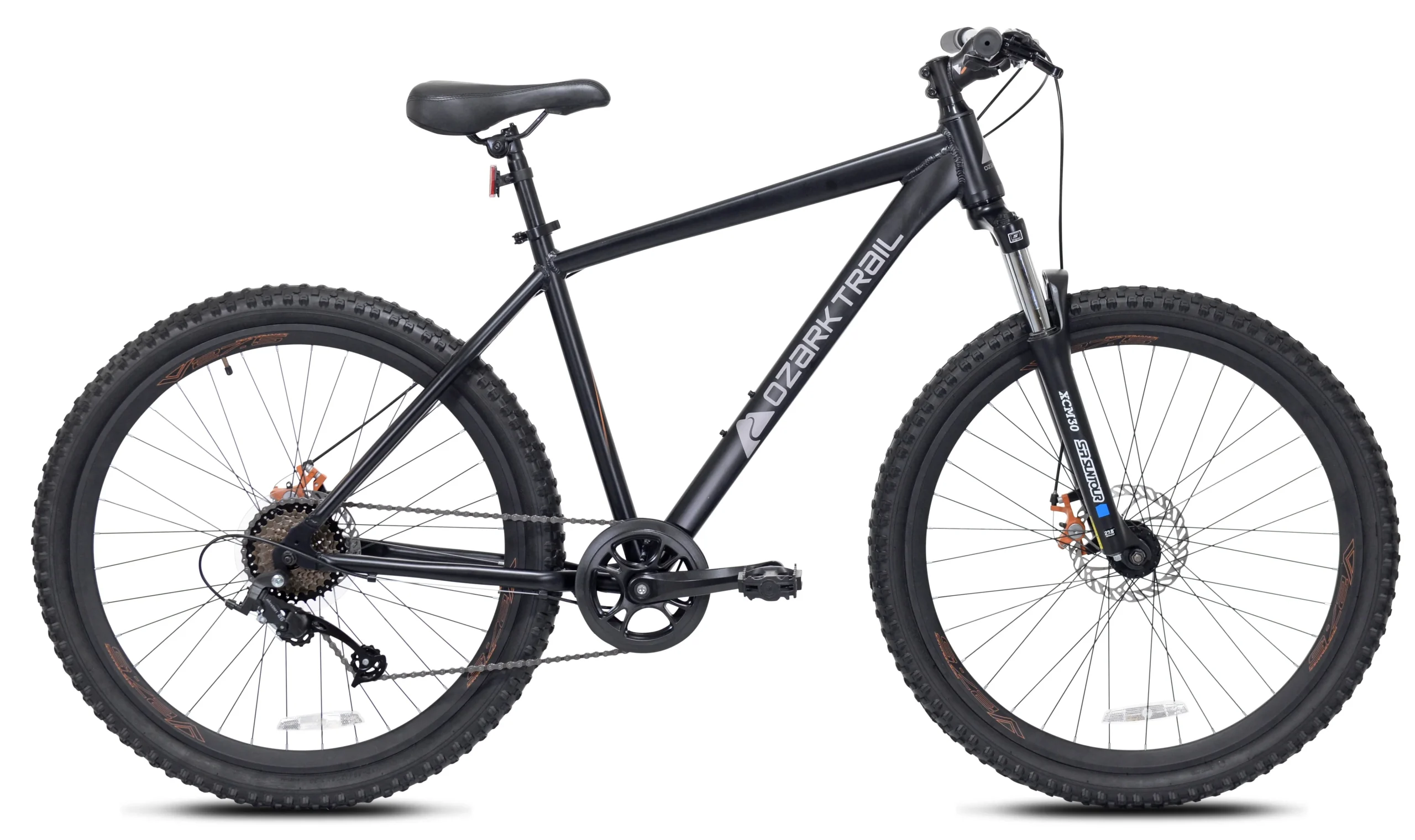 5c80b9c957af9aaf8c8626a6c4fd123b1473f6f67d94775f267e499bd711286f.webp Ozark Trail 27.5" Vibe Mountain Bike, Medium Frame, Black, Adult, Unisex - Image 1