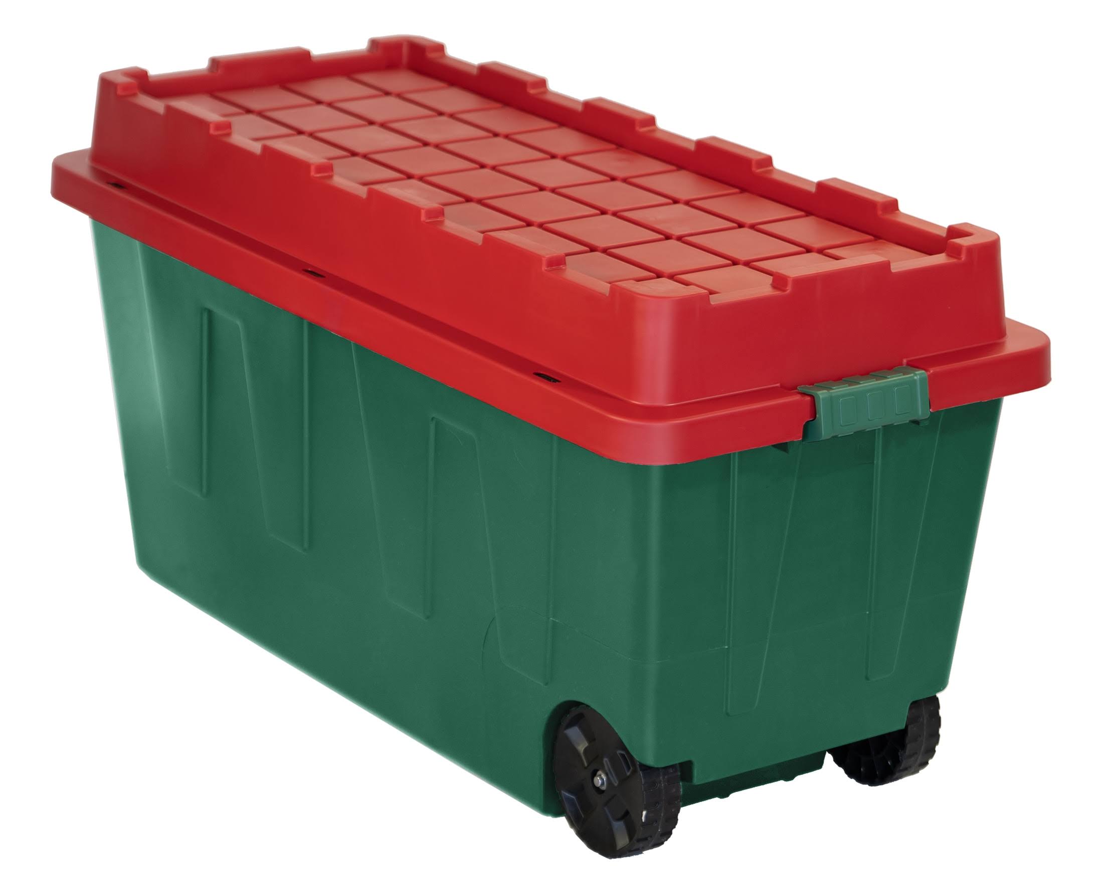 CenTrex 64-Gallon Green Holiday Tote with Latching Lid - Each