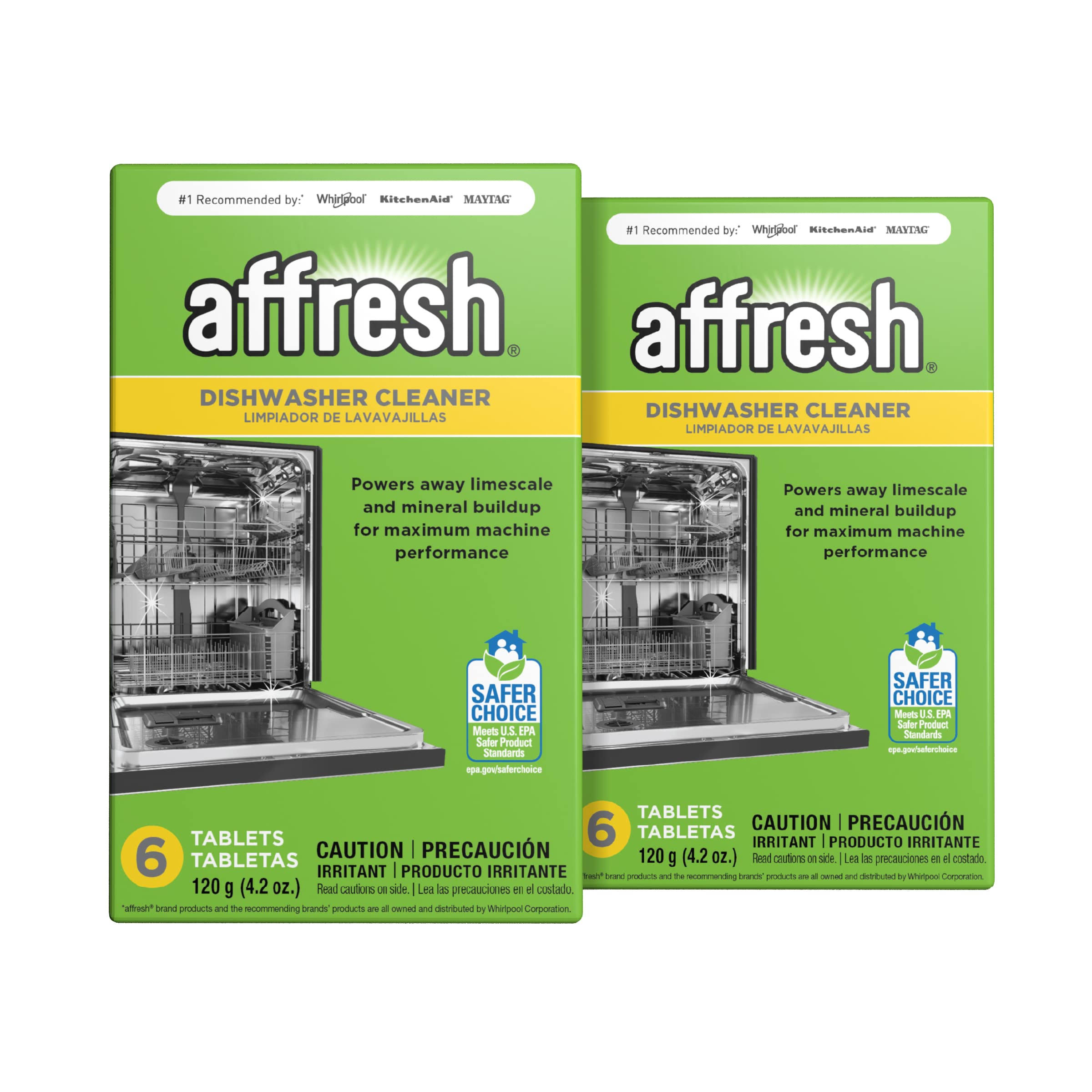 5ca5d8c68f6d8cfcb471a102e343ee91e2b41743ac281e3d64e812afa5971d4c.jpg Affresh Dishwasher Cleaner, 12 Month Supply, Helps Remove Limescale and Odor-Causing Residue - Image 1
