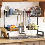 sntd Over The Sink Dish Drying Rack, Width Adjustable��?ink Size