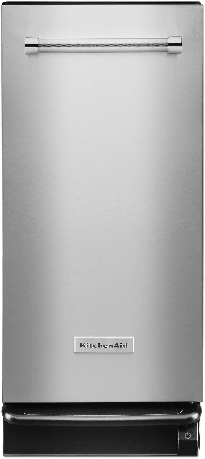 5cb93272b59a05f760812b01105b54a7eb0c8aeaf035551c36125bc1ef0ed0d9.jpg KitchenAid - 1.4 Cu. ft. Built-In Trash Compactor - Stainless Steel - Image 1