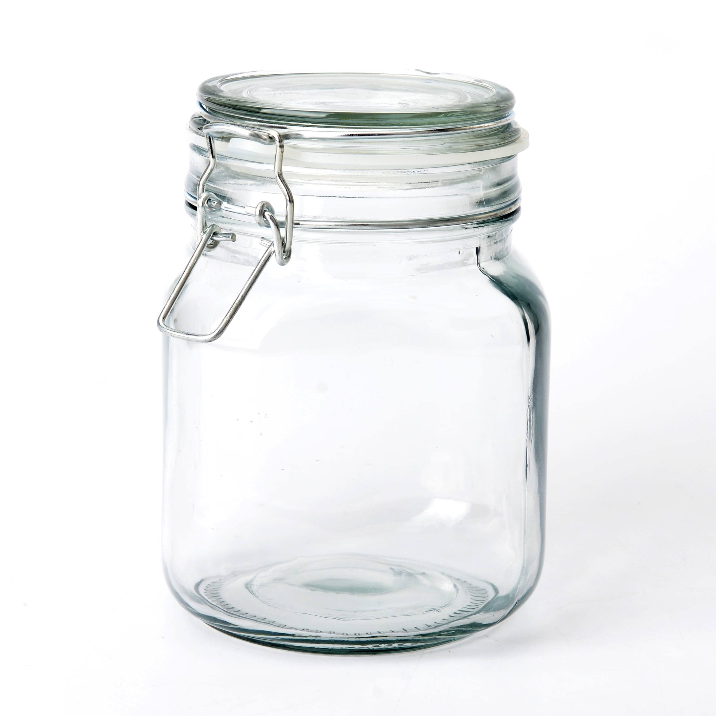 5ccd7b3123229708508ae9fc4b6c33f3d21e3e732b4ac719cff0037276524030.jpg Mainstays Glass Jar with Locking Lid - Image 1