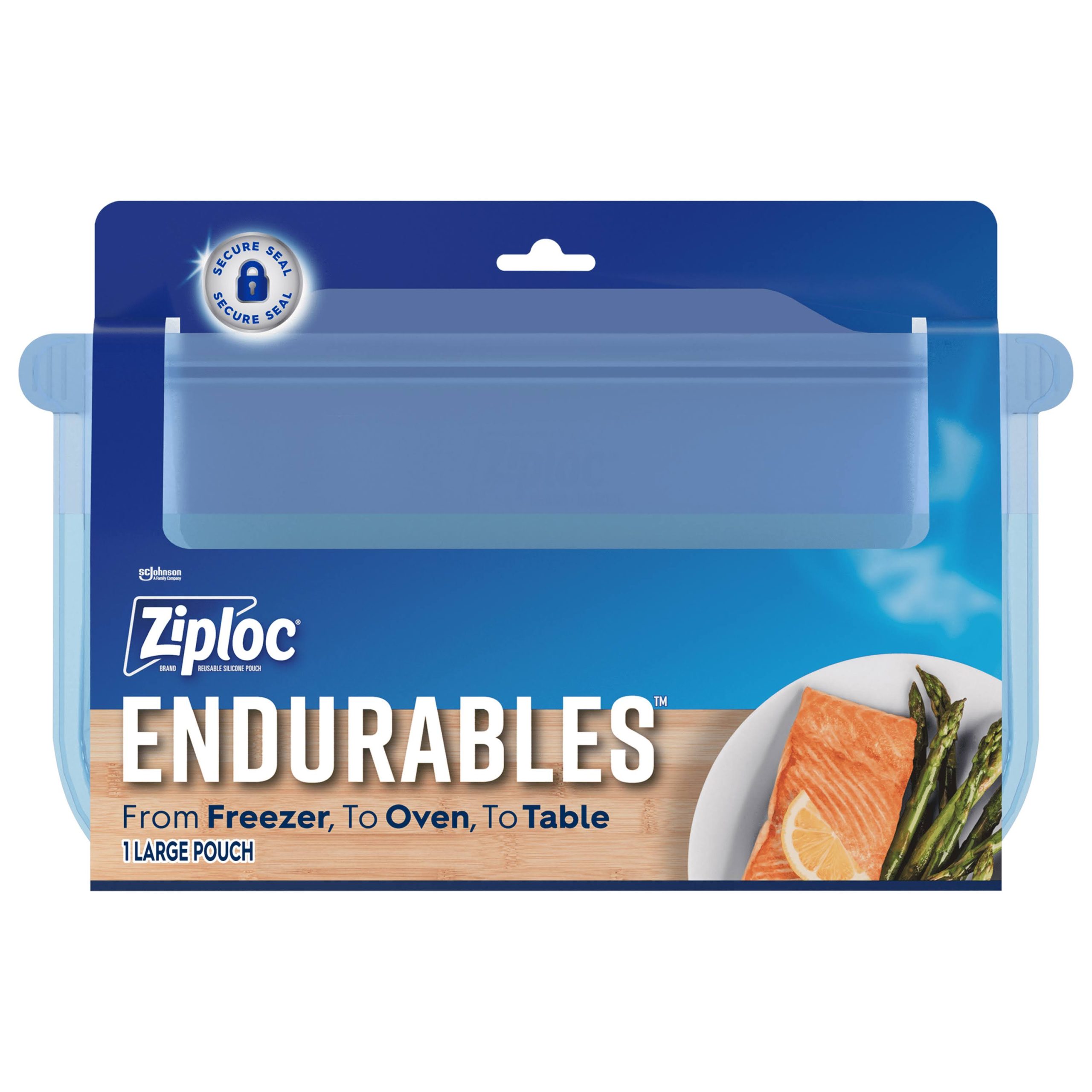5d00c9e03a0311f3f6b98d73936e8b20ae6080d7a9be91d7dc567f8b3521154c.jpg Ziploc Endurables Pouch, Large, 64 Ounce - Image 1