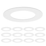 Maxxima 12 Pack 4 in. Goof Rings for Recessed Lights, Can or Canless Lighting Round Downlight Trim Ring, Outer Diameter 6.7 Inner Diameter 4.25,