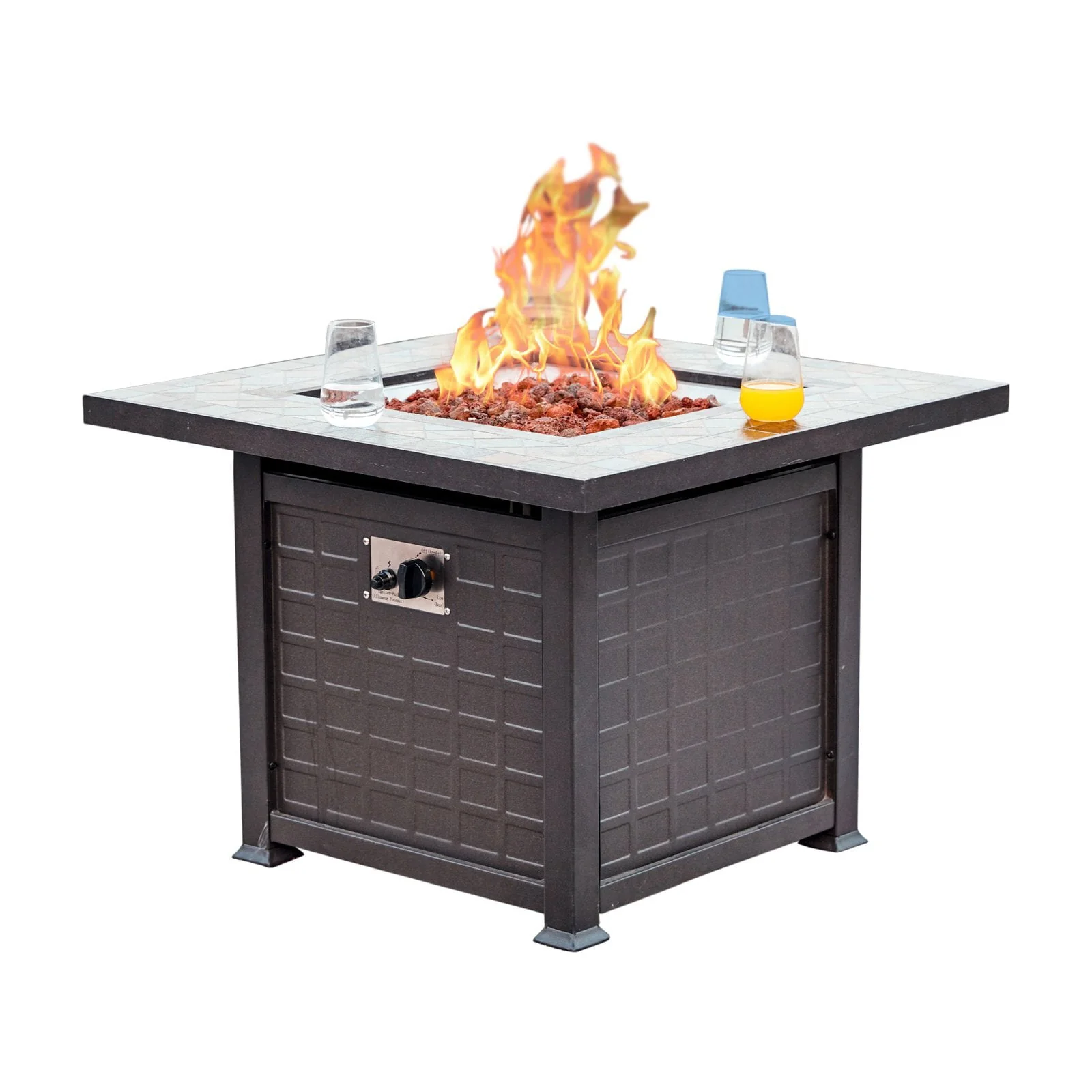 5d2f3223235214b81a42d31301a663931f54437e5b779df2f6e358625d1d58a8.webp Every Season 33.9 In. Propane Fire Table - Image 1