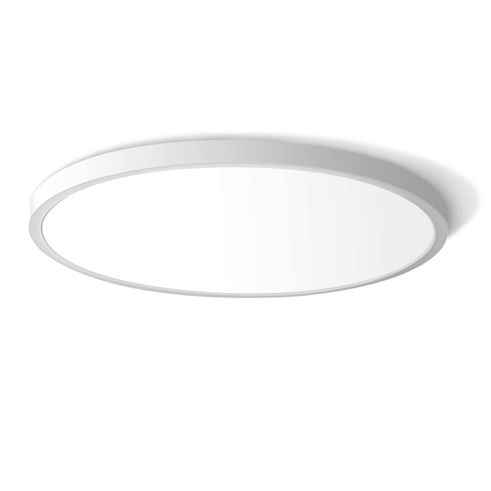 5d3886c478b22a729f563881b8abee7b776e4eb4170533078a01f68f63c54f1b.jpg LED Flush Mount Ceiling Light Fixture, 5000K Daylight White 24W(240W Equivalent) 12 inch Flat Modern Ceiling Lighting, 3200LM Ceiling Lamp for - Image 1