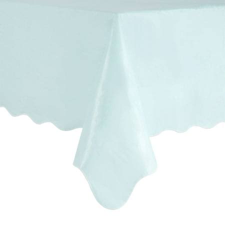 5d4cfba55c85c5e4ded1b0a1542fe1ad4ba9d55cb2289a80e8ce469f10a019e1.jpg Way to Celebrate Speckled Eggs Vinyl Tablecloth, Blue, 60"W x 102"L - Image 1