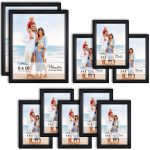 Icona Bay Gallery Set of Black Picture Frames, Modern Contemporary Style, 10 Multi-Size Frames, Maestro Collection (US Company), Size: Mixed