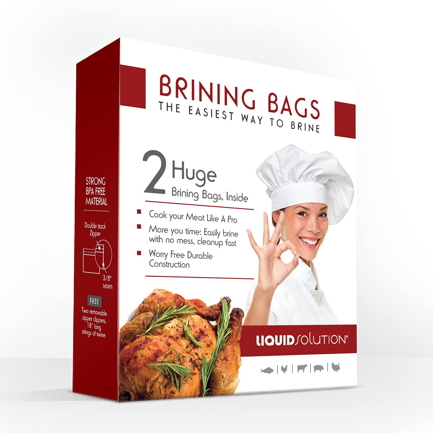 5d5708c757928b36697aa5d02699c56fd20a8c5020a8df1d097072741a484e10.jpg Pack of Two Extra Large Brining Bags Designed for Turkey - Image 1