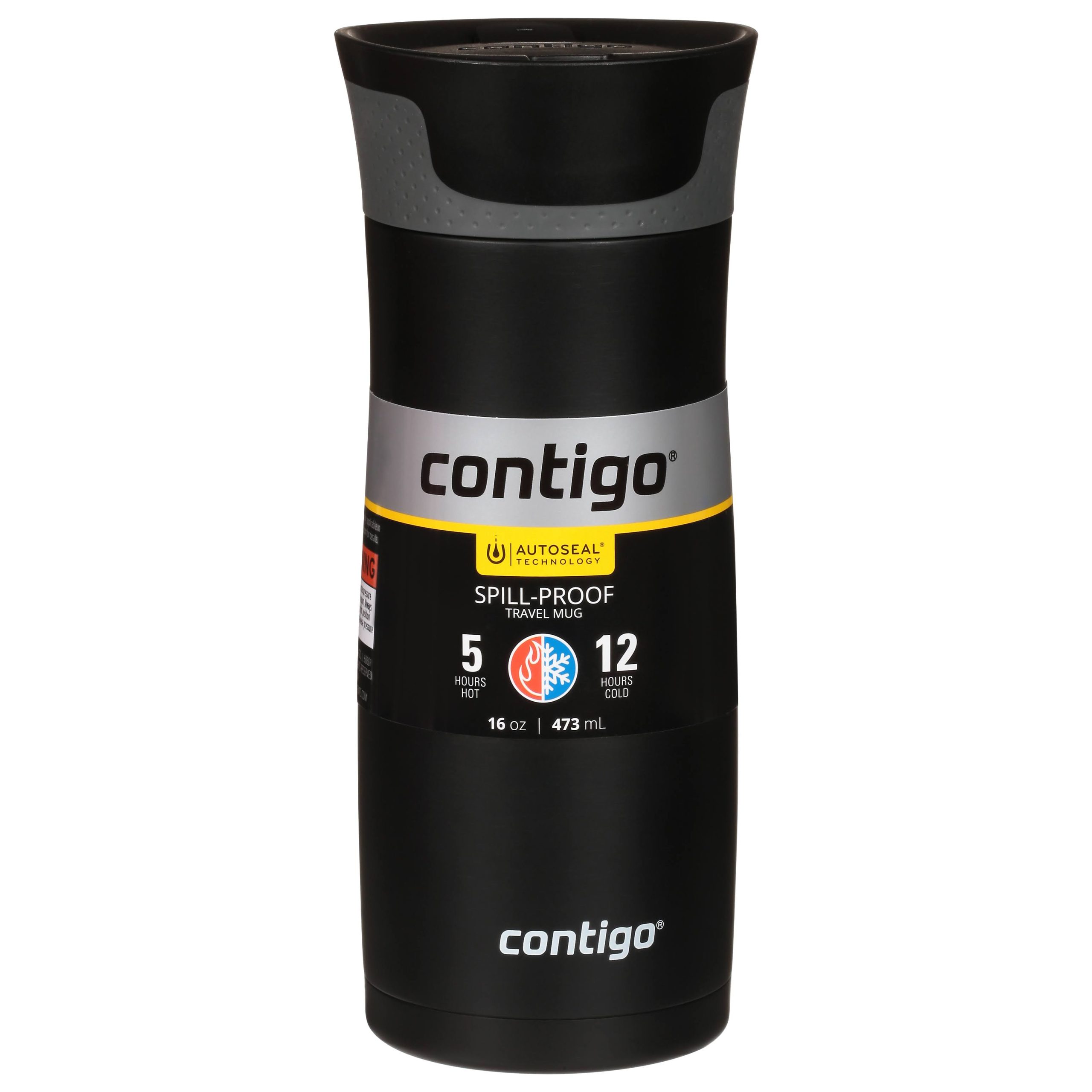 5d7af87d426b33bf512bfb5e4fccc8d8e5371d2ff84df86c49d67a24d6f375c6.jpg Contigo Travel Mug, Spill-Proof, Matte Black, West Loop 2.0, 16 Ounce - Image 1