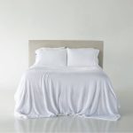 Eco VelvetLoft Sheets Queen Berkshire Blanket White Sand