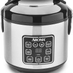 Aroma 8 Cup Digital Cool-Touch Rice Cooker and Food Steamer, Stainless