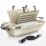Cuddy Floating Cooler and Dry Storage Vessel - 40qt - Amphibious Hard Shell Design - Tan