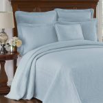 Historic Charleston Blue King Charles Matelasse Bedspread