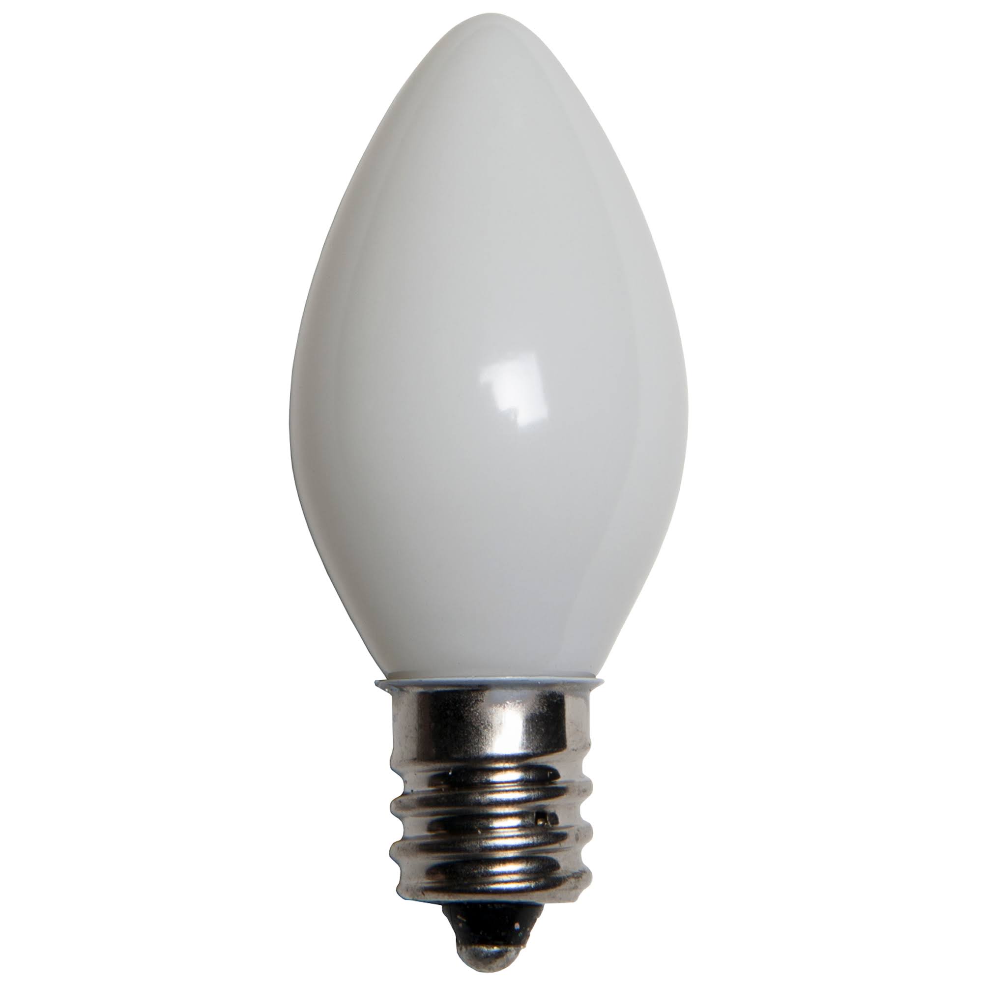 5dafb6cf38a60c1dc18cb65b1aebaad26878a999b4a5aee99c04eafbc9999c2c.jpg Kringle Traditions C7 Opaque Bulb Color: White - Image 1
