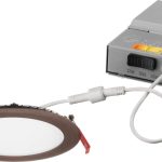 Lithonia Lighting Wafer 6in LED Retrofit Downlight, Bronze