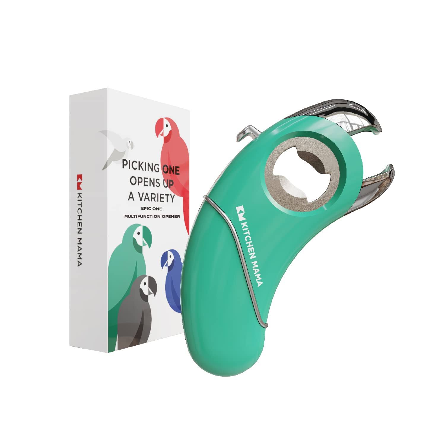 5dcef39bbd60cee0387050606c4fb5adb4d6a9f77da32b5d13d7f7875664da2e.jpg Kitchen Mama Epic One Multifunction Opener: A Pick Ergonomic Opener- Magnetic Bottle Opener, Beer & Soda Can Opener, Pull Tab & Jar Opener for Weak - Image 1
