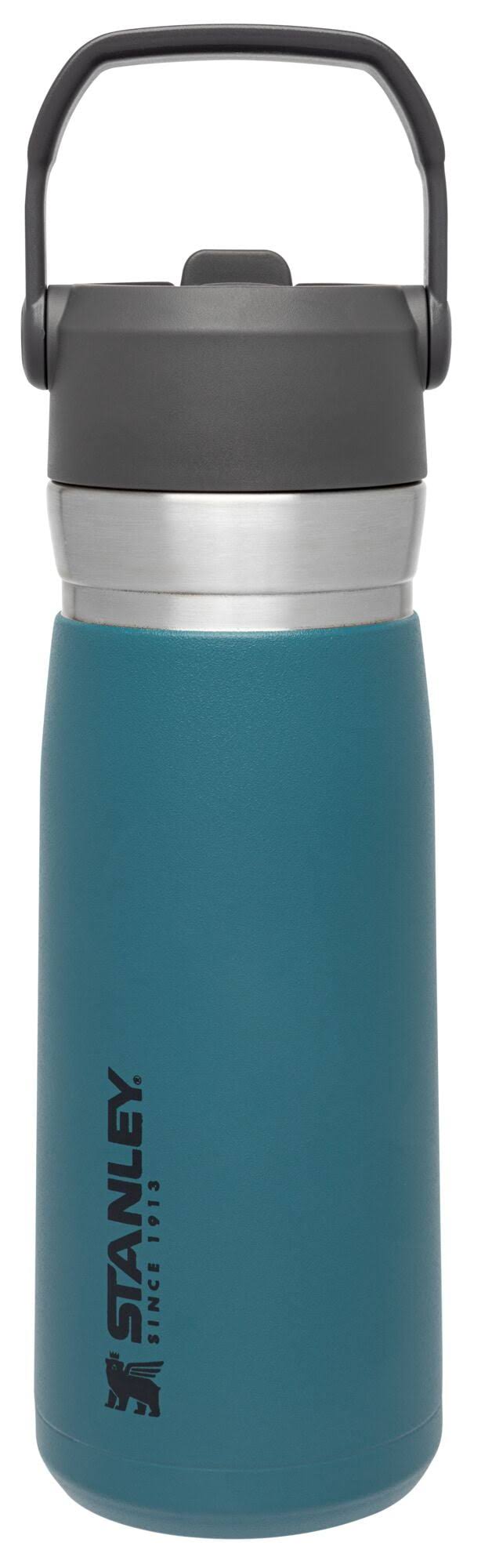 5de23697a7efb4d81c8c76eaa3a6477168f1966c609d3f4e5659bd40a11e5d24.jpg Stanley IceFlow Flip Straw Insulated Stainless Steel Water Bottle 22 oz - Lagoon, Blue - Image 1
