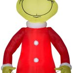 Gemmy Airblown Inflatable Grinch with Stockings Multi