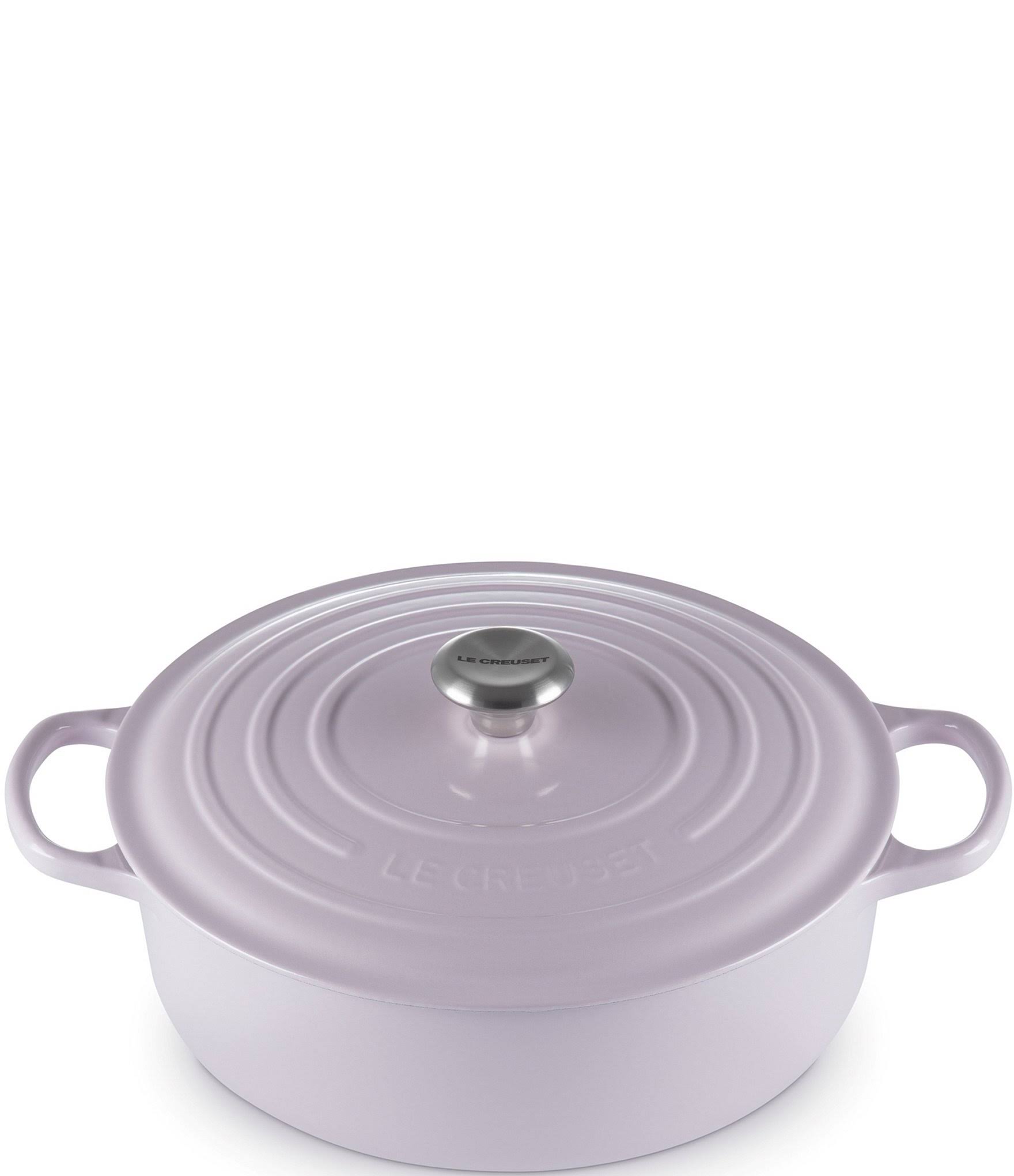 5e22d5e7200dba144f4522b2a169e744ae2a0c3b43b963edcc089fb1bbc2cb62.jpg Le Creuset 6.75 Qt. Signature Round Wide Dutch Oven | Shallot - Image 1