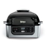 4-in-1 Indoor Grill with 4-Quart Air Fryer. Roast. & Bake. AG300