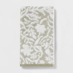 Performance Plus Hand Towel Light Green Floral - Threshold