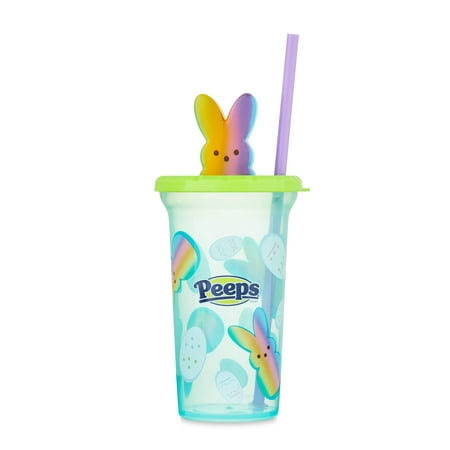 5e3c94fc1f9e9aa39a223433fb00ef636665a85c9aab100bdd9a32f8568ce483.jpg Peeps Rainbow 15oz Buddy Sip Easter Tumbler - Image 1