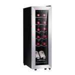 Kalamera 12 Bottle Free Standing Compressor Wine Cooler with Glass Door with Concealed Handle