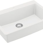 Karran QT-812 Quartz 33 in. Large Single Bowl Drop-In Kitchen Sink in White