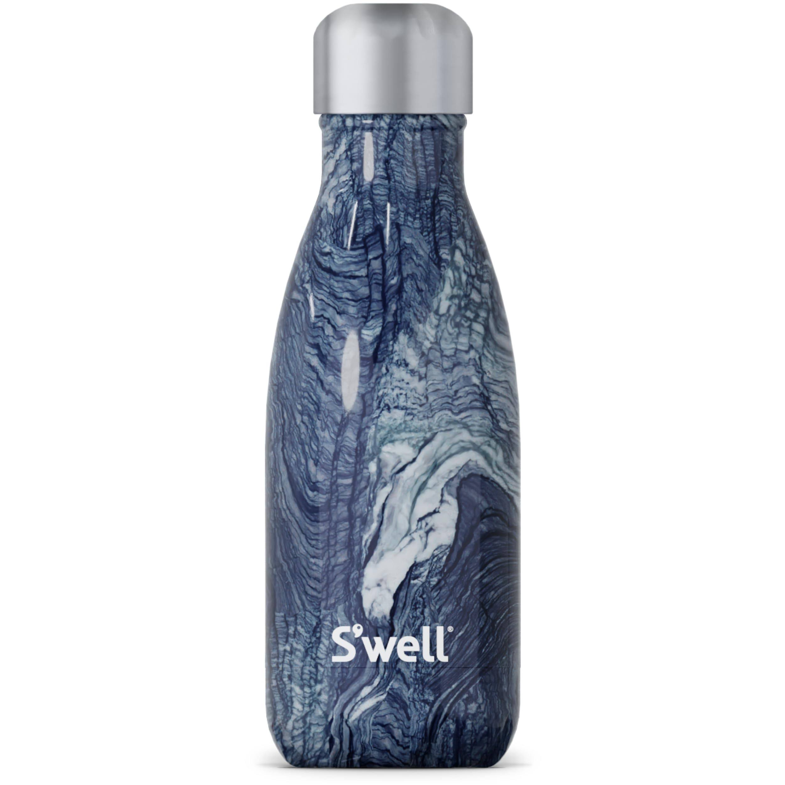 5e5dda1a06ee844c50ee52d05a45066946926e50ded48f40731c664f4649ba3a.jpg S'well - Stainless Steel Water Bottle - Azurite Marble 9oz - Image 1