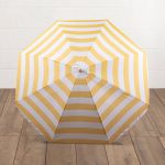 Oniva 5.5 ft. Portable Beach Umbrella, (Yellow Cabana Stripe)