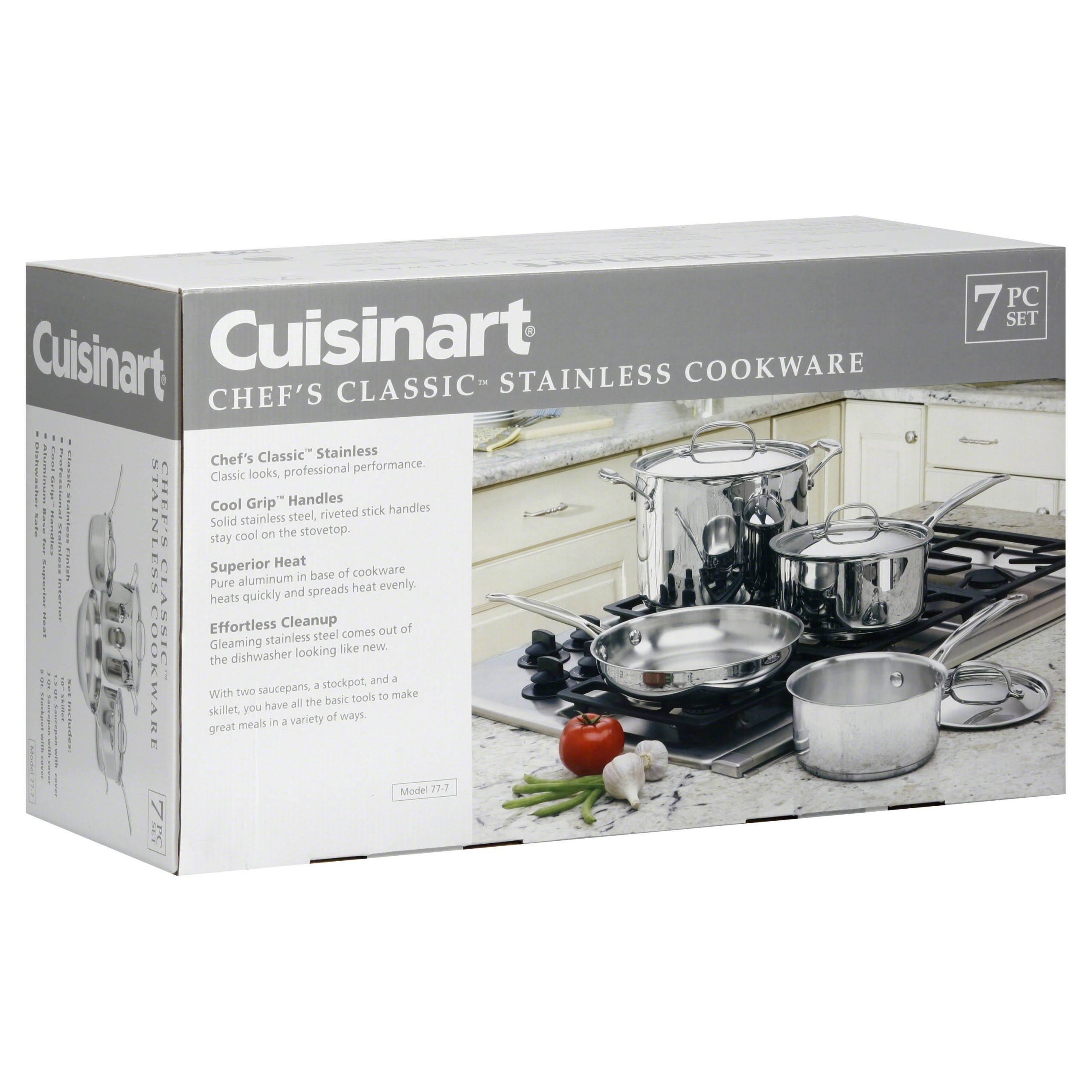 5e7c4ff0a6172c682189f04c18df013f63d7ece83638c68d27a2bfb0f8f48506.jpg Cuisinart Chef's Classic 7-Piece Cookware Set, Silver - Image 1