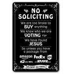 Funny Dark Humor Bestylez No Soliciting Sign for House, Home, Yard, Bedroom, Front Door 8 x 12 inch (269)