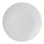 Mainstays Glazed Round Stoneware Dinner Plate - White - 10.3 in