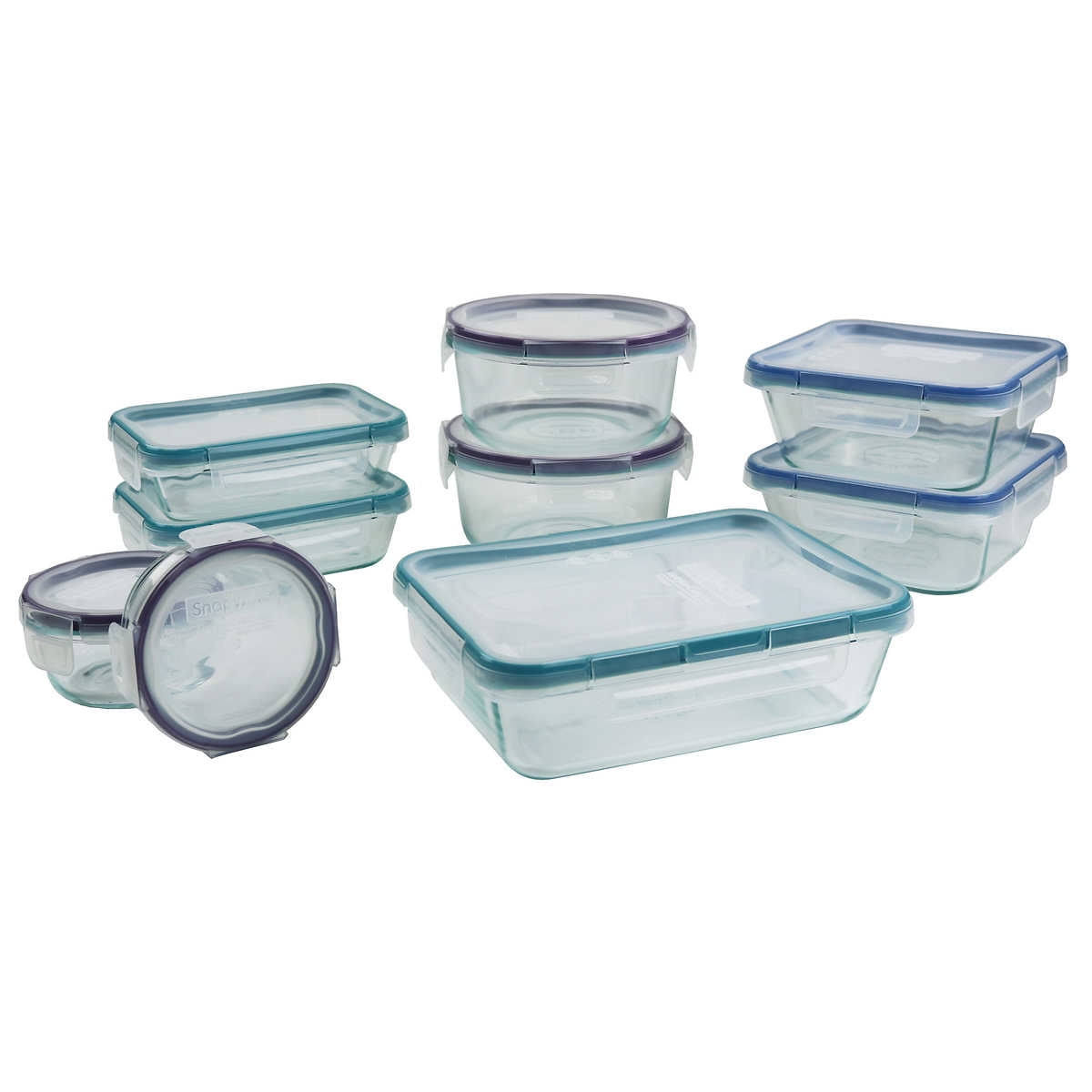 5e8ee870c2bef720e23d053acb9ceeda3887d3847b095618c24ae0d095602193.jpg Snapware Pyrex 18-Piece Glass Food Storage Set - Image 1