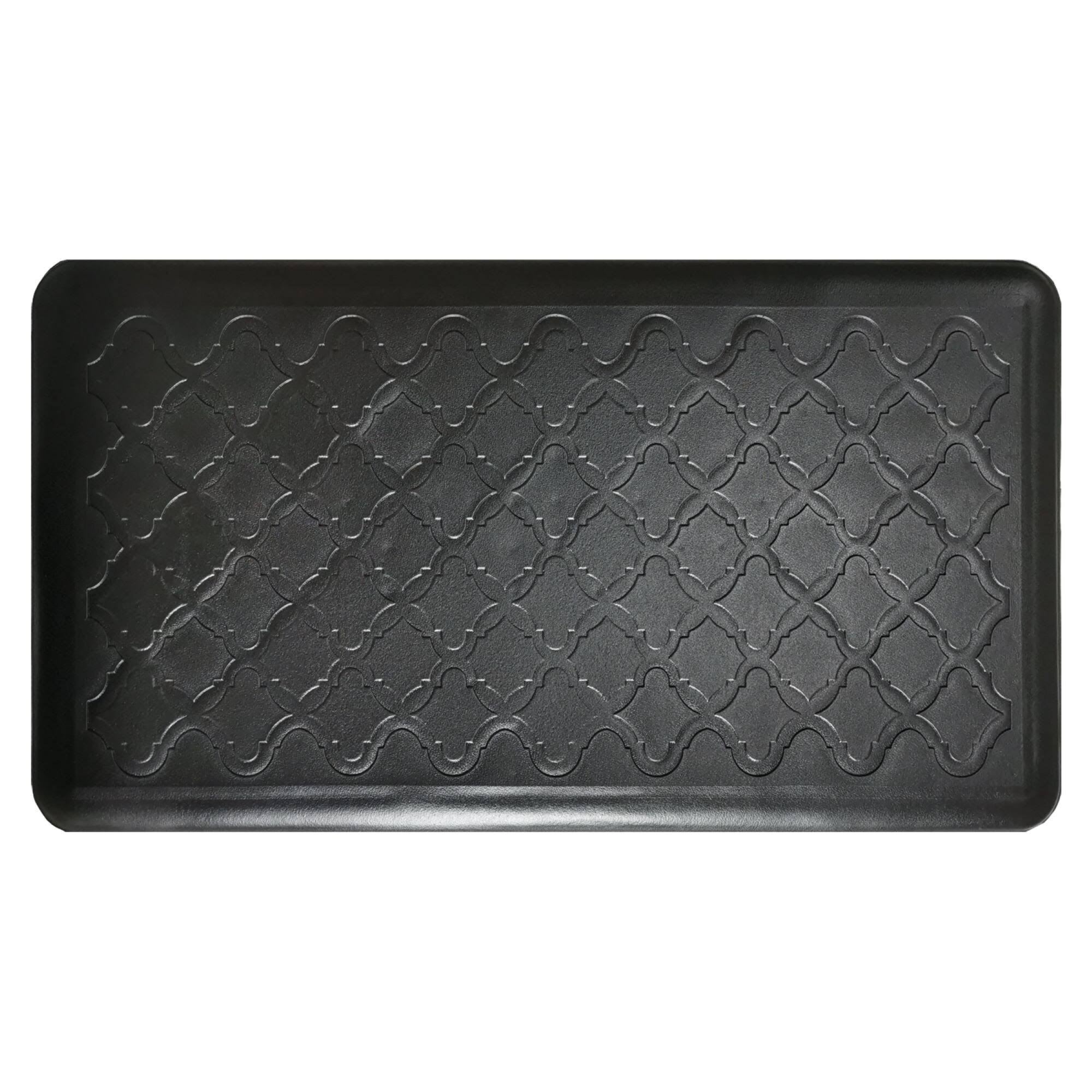 5eb1c2a287964a718b50bf0696d96e8c49908d08dc80d06bf7d6e915bcde07dd.jpg Art3d Premium Anti-Fatigue Comfort Mat, Thick, Non-Slip & All-Purpose Comfort - for Kitchen, Office Standing Desk Black 39''x20'', Size: 39 x 20 - Image 1