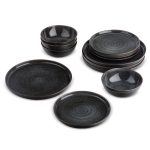 Yellowstone 12-Piece Ceramic Dinnerware Set Rip Collection
