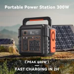 Prymax Portable Power Station 300W (Peak 600W), Solar Generator, Backup Battery Supply W/ AC Outlet for Home Blackout, Camping, Travel, CPAP