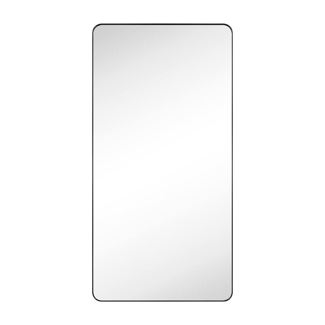 5ecdd72b85c2895692ca2b436899b5949b093e6bf90decb4e359950616300705.jpg Kengston Modern & Contemporary Rectangular Bathroom Vanity Mirrors 17 Stories Finish: Matte Black, Size: 60" x 30" - Image 1