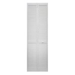 ReliaBilt 30-in x 80-in White Louver Prefinished Pine Wood Bifold Door Hardware Included | Rad 730-30