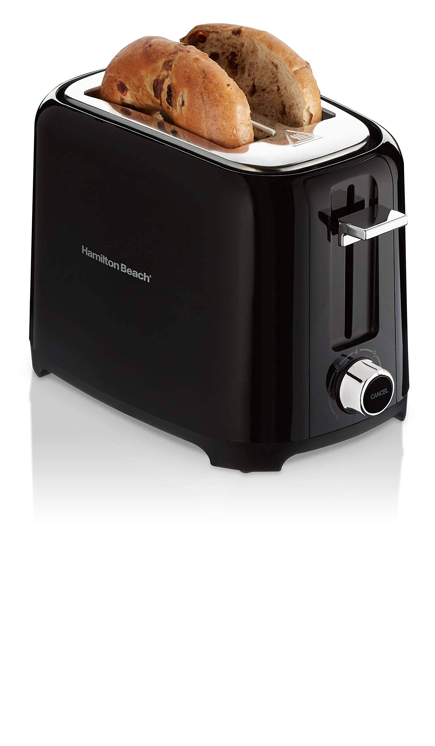 5ed0e1b13e7b934217c4b58a73e63c310d34790e1f1243c45910e354715f6326.jpg Hamilton Beach 2 Slice Toaster with Extra-Wide Slots, Black, 22217 - Image 1