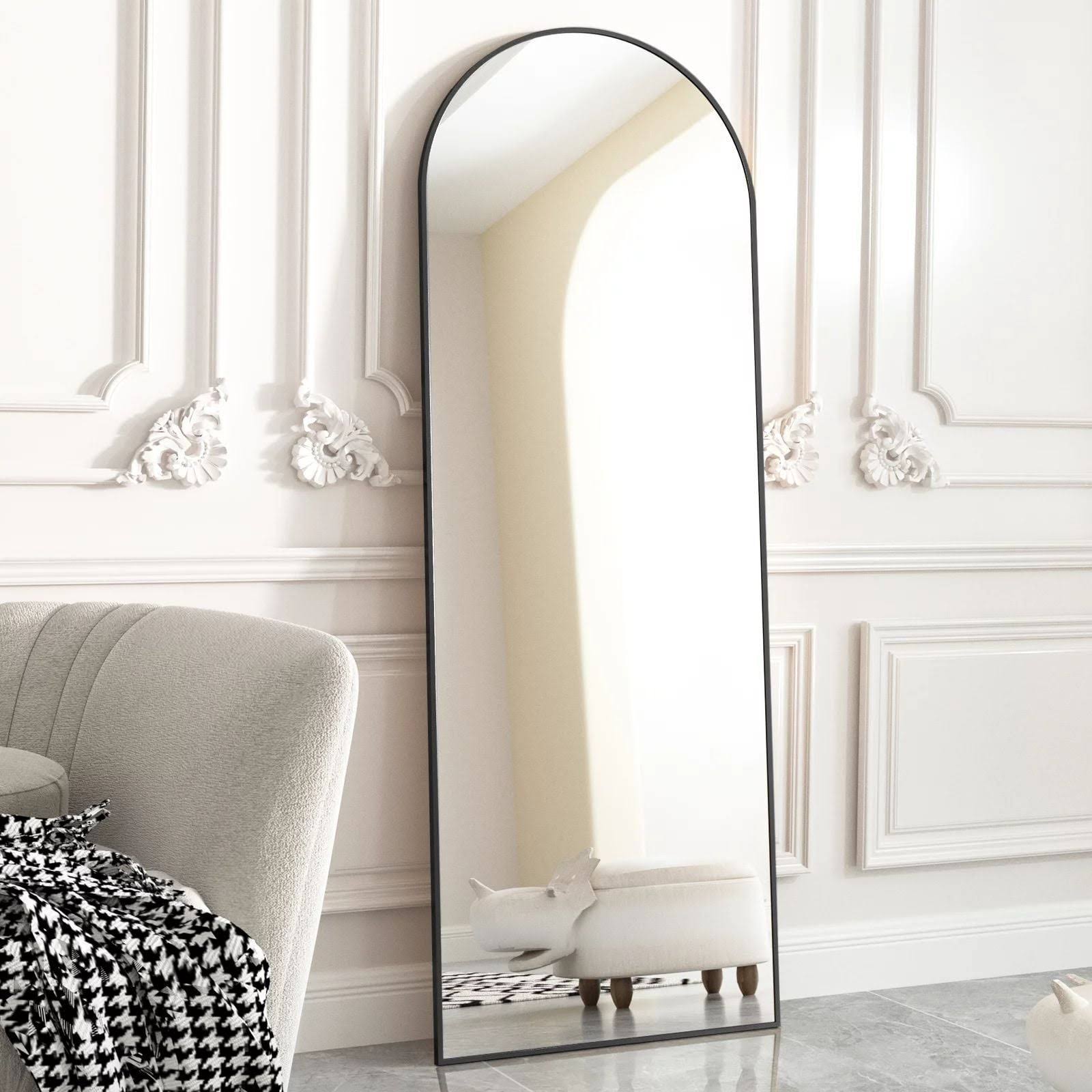 5ed9a47109a57e1d2635b9f45b8e98f44bd265ab8f586de54cdc73aa7877b2d5.jpg Beautypeak Arched Full Length Floor Mirror 64 X21.1 Full Body Standing - Image 1