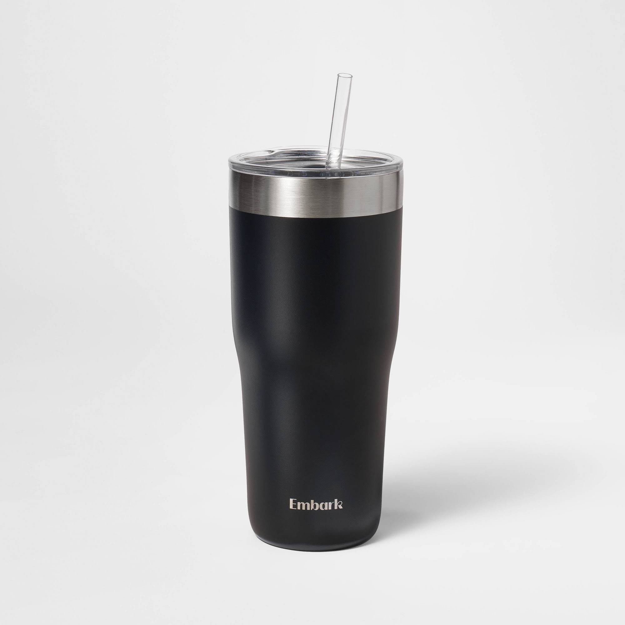 5ee36080c8be7f239d37812f4ddd832edf241e42b468fe82519bd14c2aacfd06.jpg 30oz Stainless Steel Straw Tumbler Black - Embark - Image 1