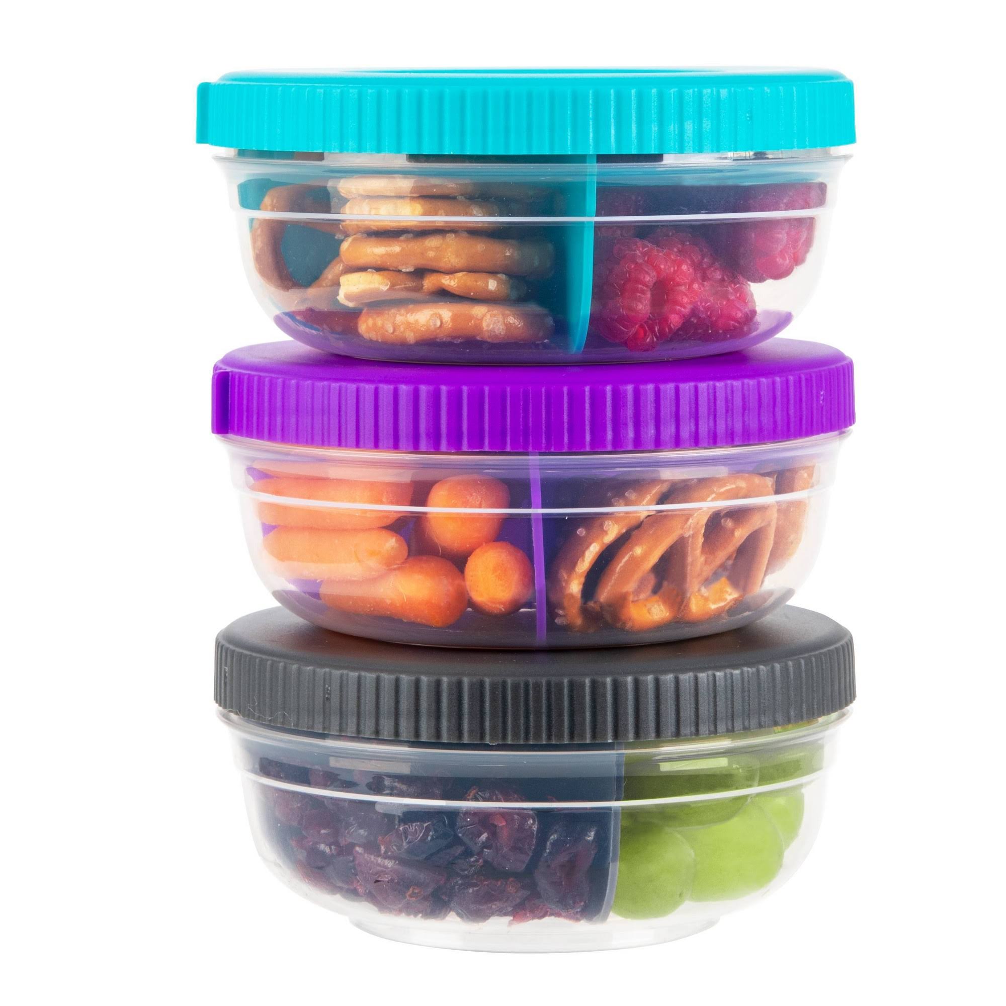 5eeb14fcfef81c1d6f8307a1e9aa65881bb71eff7ddb24082b2a5c4f2b2eecf7.jpg Snaplock Snack Stack Food Storage Containers Clear 3 ct | Target - Image 1