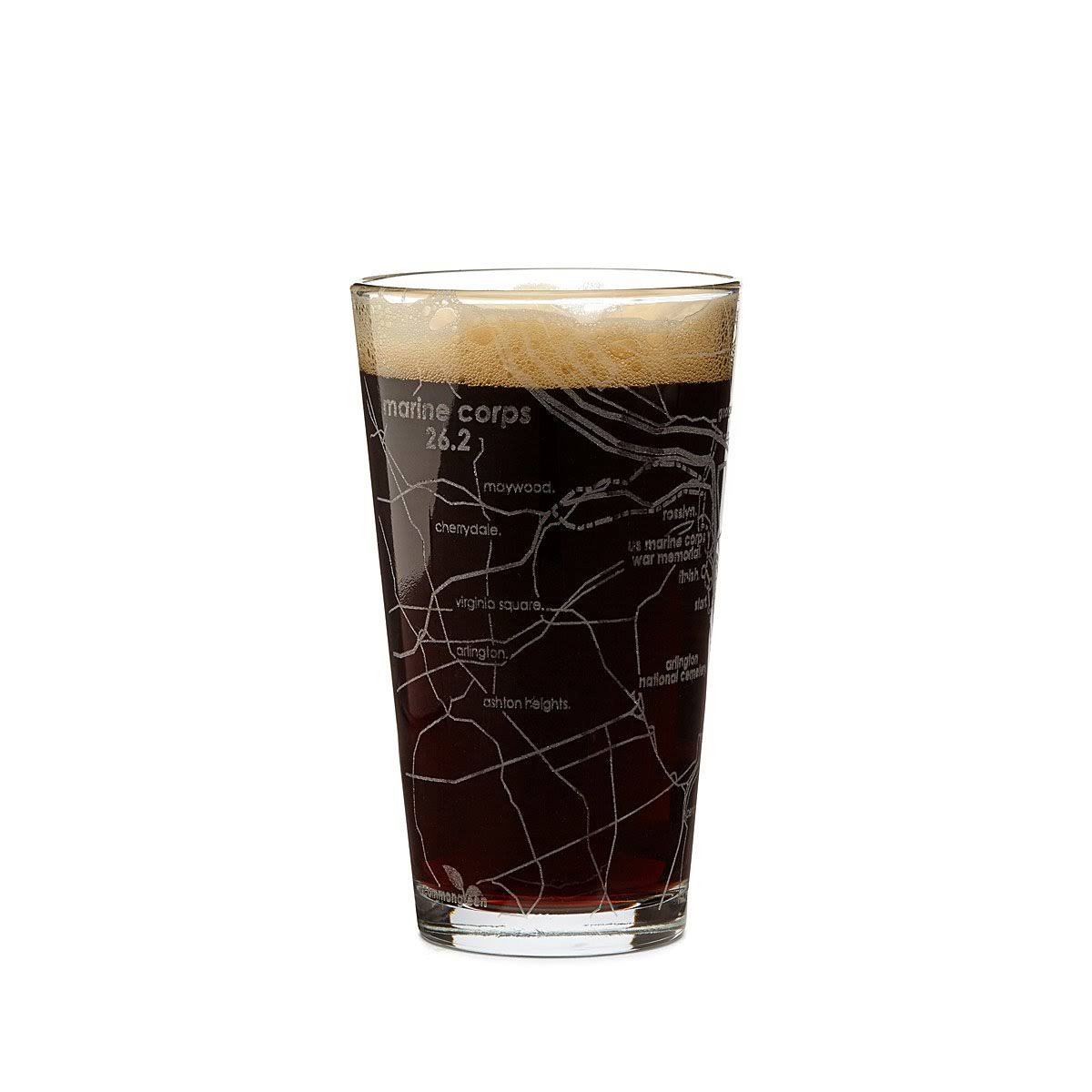 5eecdb64c581a9b18f426b3623e4611b45cec0629e97c6be1fa1c1c06c5d785b.jpg Marine Corps 26.2 - Marathon Map Pint Glass Standard (No Custom Additions) - Image 1