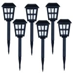 Mainstays Black Square Design Solar Path Light Set - 6 ct