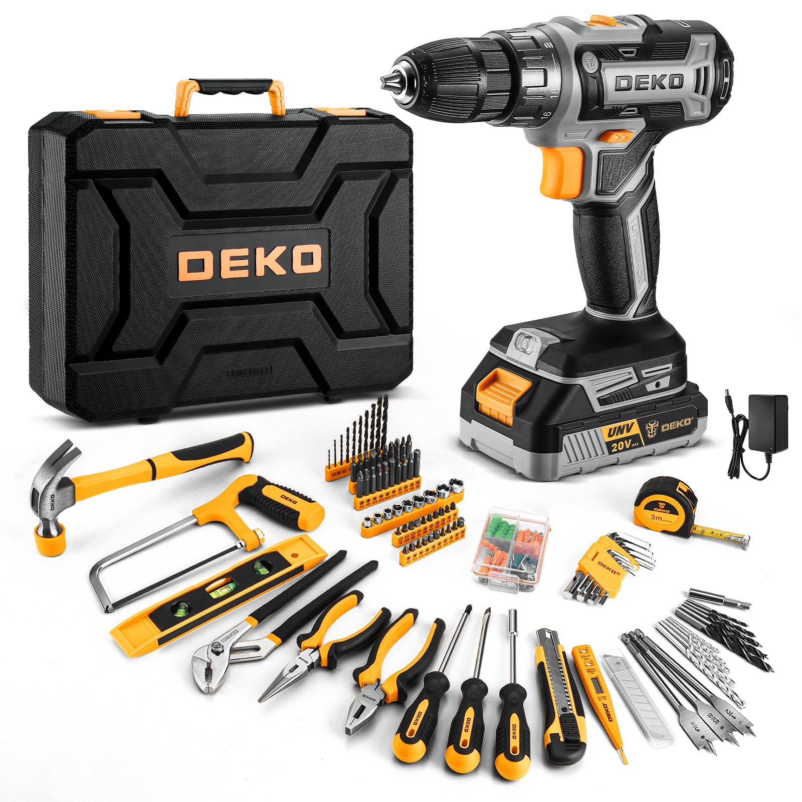 5f5239825127b93d20cae859627a9abb3d68d2fd6035c5d03e7fe52fff8c94ec.jpg DEKOPRO Cordless Drill Tool Kit Set - Image 1