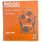 Ridgid R860721B 18V Cordless Hybrid Jobsite Fan (Tool Only)