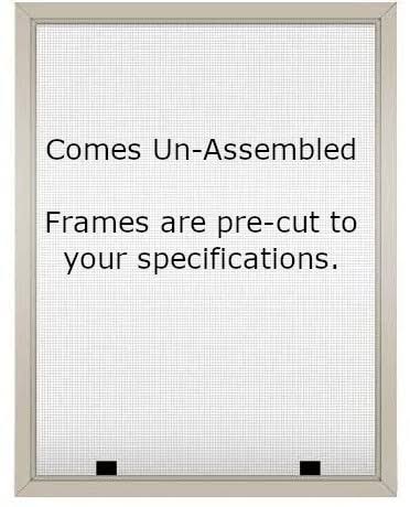 5f6146399ef406433995f168cc5e3b414b0c33d4ae9dcfdb2de5f61e19cab4ee.jpg Custom Size Window Screen Kit (Tan) Assembly Required - Image 1